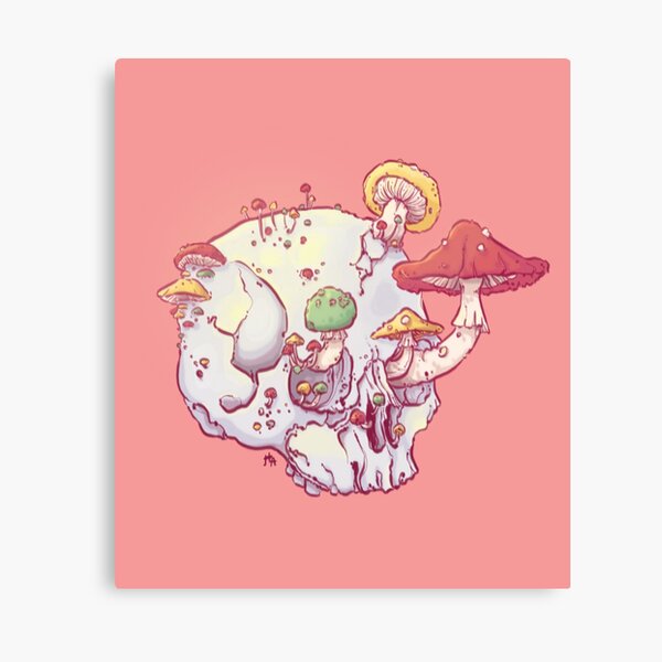 Skull No.1 // The Mushrooms One Canvas Print