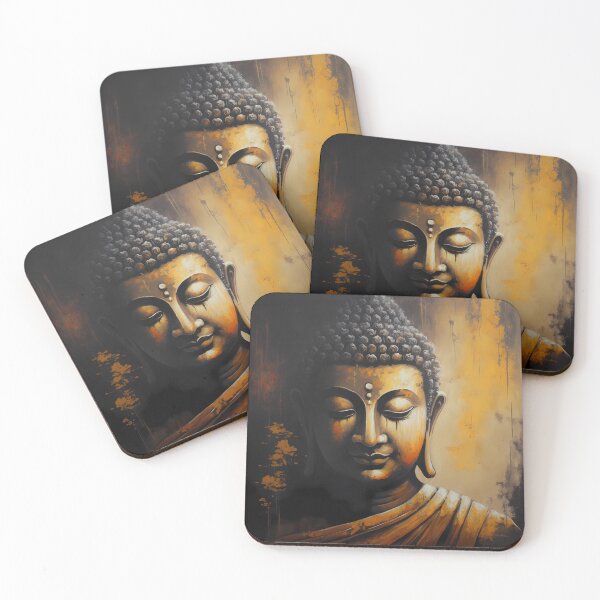 Item preview, Serenity in Rich Hues buddha portrait zen art designed and sold by bharuarts.