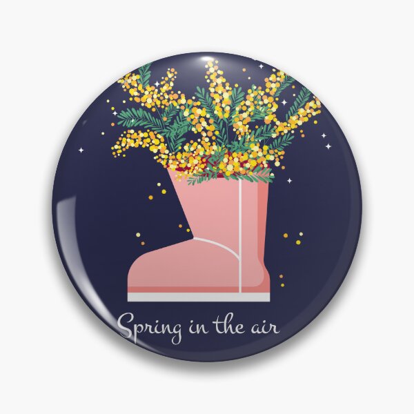 Item preview, hand drawn flat design mimosa illustration, mimosa in uggs, spring in the air designed and sold by SabinArt.