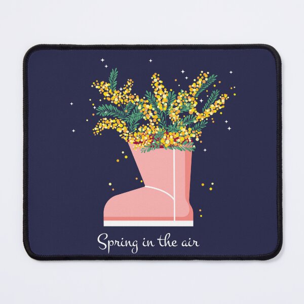 Item preview, hand drawn flat design mimosa illustration, mimosa in uggs, spring in the air designed and sold by SabinArt.