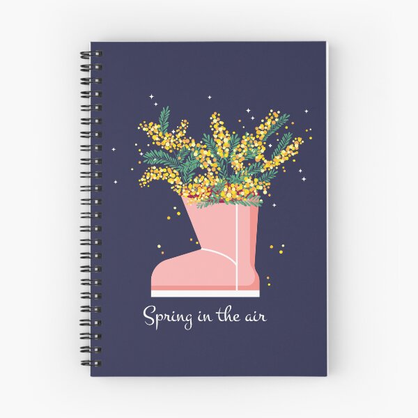 Item preview, hand drawn flat design mimosa illustration, mimosa in uggs, spring in the air designed and sold by SabinArt.