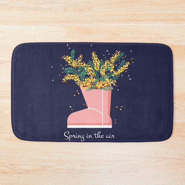 Item preview, hand drawn flat design mimosa illustration, mimosa in uggs, spring in the air designed and sold by SabinArt.