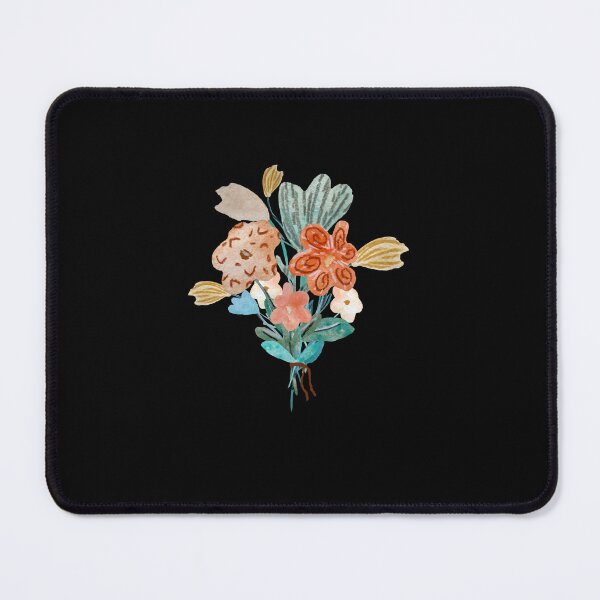 Item preview, Bouquet flower texture colored sketch a watercolor black designed and sold by Yana Mustafina | Boho Soulful Designs.