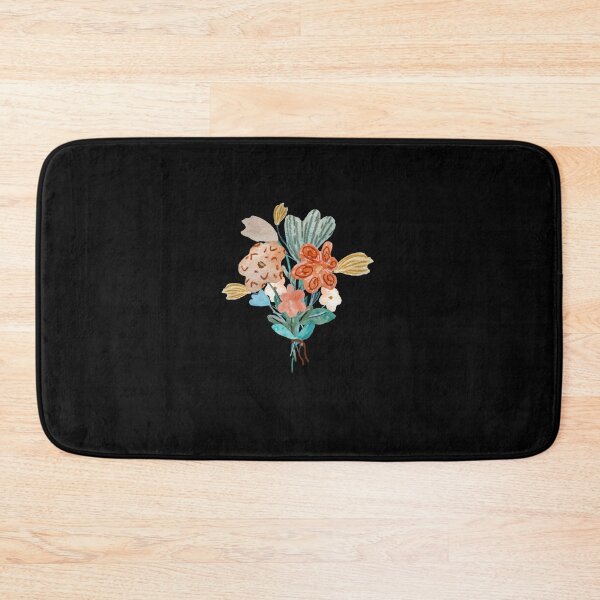 Artikelvorschau, Bouquet flower texture colored sketch a watercolor black entworfen und verkauft von Yana Mustafina | Boho Soulful Designs.