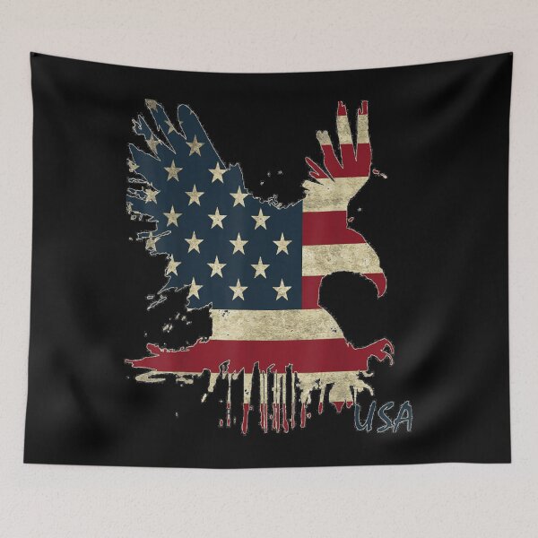 Item preview, Bald Eagle Fly USA Flag designed and sold by DONWELCH.