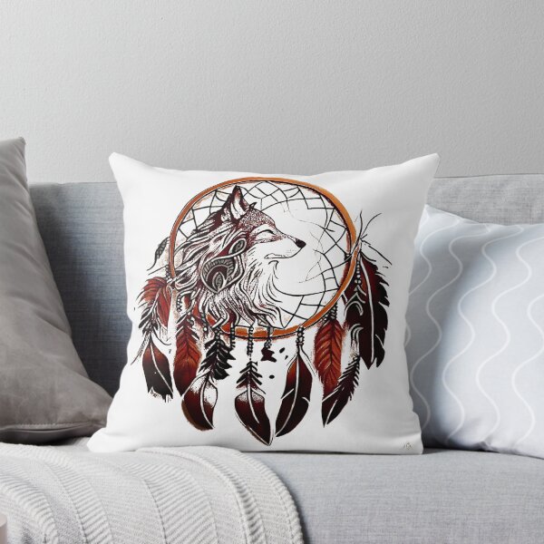 Item preview, native american wolf tattoo designed and sold by TourDePassion.