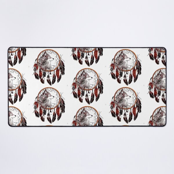 Item preview, native american wolf tattoo designed and sold by TourDePassion.