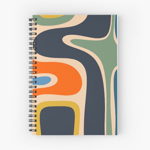 Item preview, Copacetic Retro Modern Multicolor Abstract Pattern Blue Orange Mustard Green designed and sold by kierkegaard.