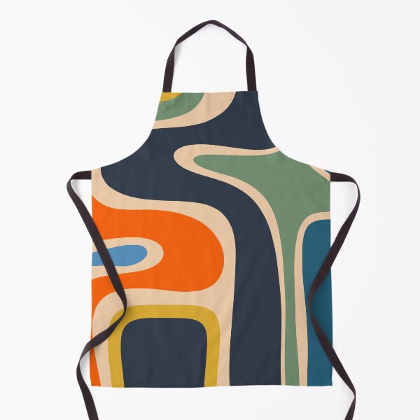 Item preview, Copacetic Retro Modern Multicolor Abstract Pattern Blue Orange Mustard Green designed and sold by kierkegaard.