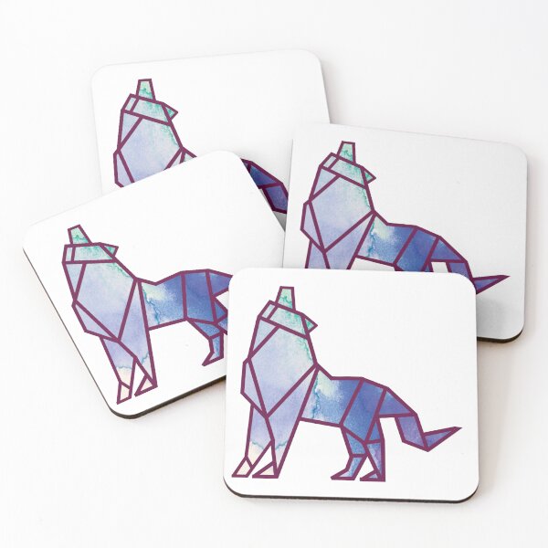 Item preview, wolves watercolor japan origami  designed and sold by Origami-BA.
