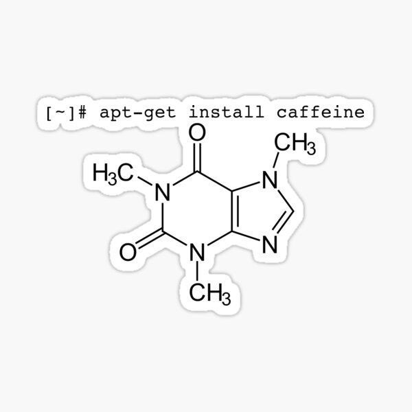 apt-get install caffeine - because Ubuntu and Debian users need caffeine too Sticker