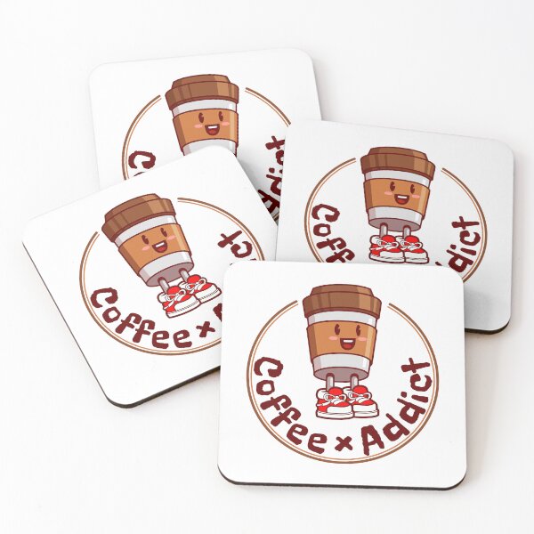 Item preview, Coffee cup cartoon character, Coffee addict. designed and sold by Tony J.