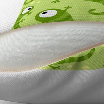 Alternate view of Crazy Gecko Green Throw Pillow