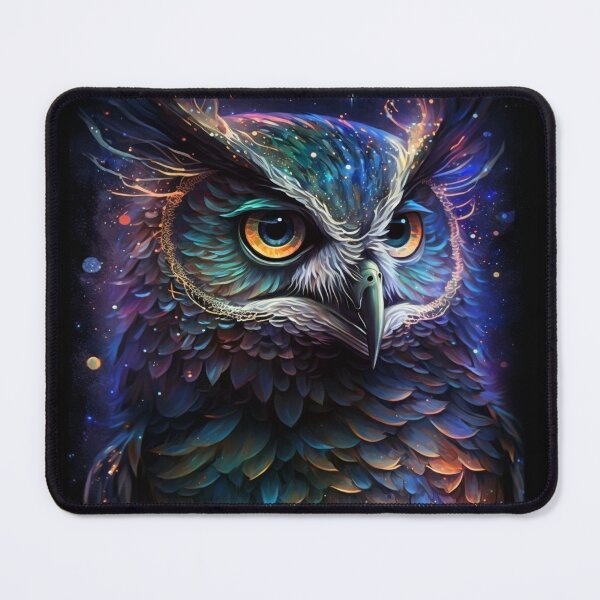 Item preview, Cosmic Glowing Magical Galaxy Owl designed and sold by artra-shop.