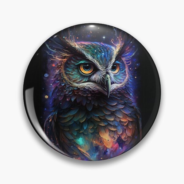Item preview, Cosmic Glowing Magical Galaxy Owl designed and sold by artra-shop.