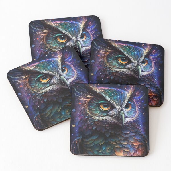 Item preview, Cosmic Glowing Magical Galaxy Owl designed and sold by artra-shop.