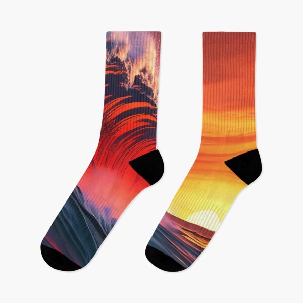 Item preview, Red Tsunami against a sunset backdrop, Ai Generated Art  designed and sold by ACC .