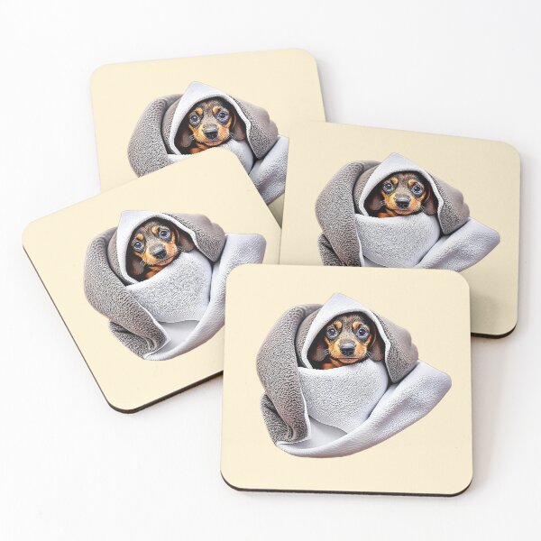Item preview, Puppy Love: Snuggly Dachshund in a Swaddle Blanket Tee designed and sold by Pawsitive Palette.