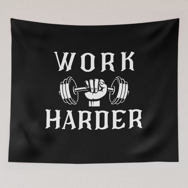 Item preview, work harder designed and sold by SAABDERRAHIM.