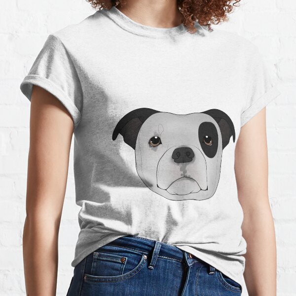 Item preview, Staffordshire Terrier - Black Ears and Eye spot designed and sold by Hallu-cinogen.