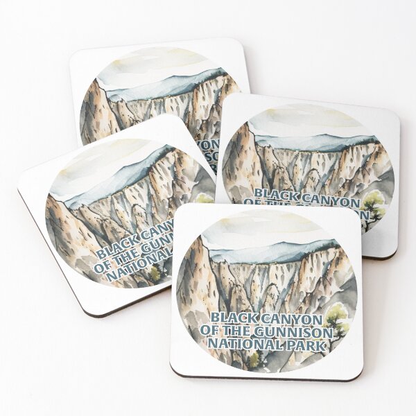 Item preview, Black Canyon of the Gunnison National Park Boho Watercolor Circle designed and sold by PikoApparel.