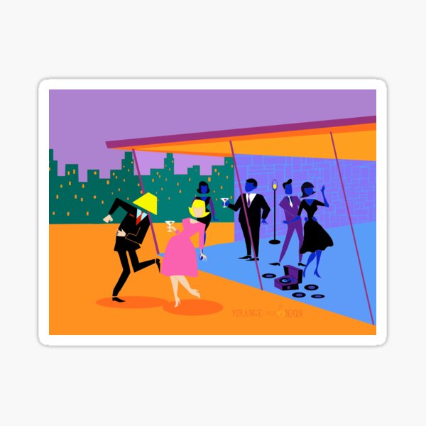 Item preview, Retro Urban Rooftop Party designed and sold by StrangeLilOnion.