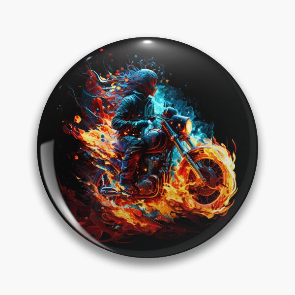 Item preview, Biker in flames designed and sold by Just66.