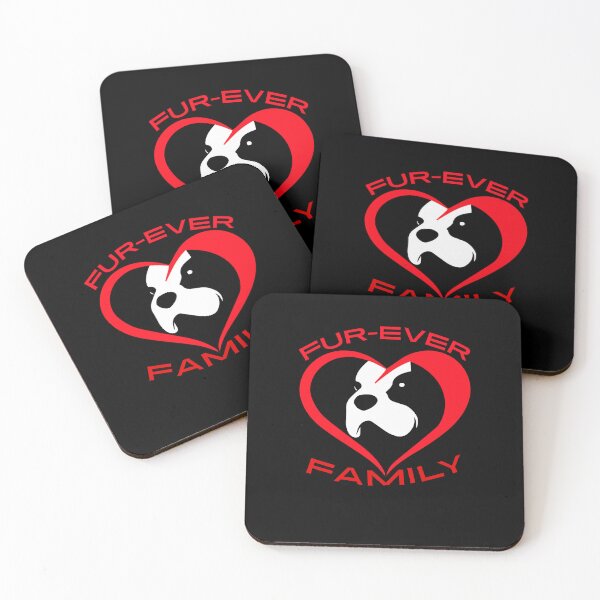 Item preview, Fur-Ever Family Furever Forever Family With Dog Cat Furry Fluffy pet heart designed and sold by facePale.