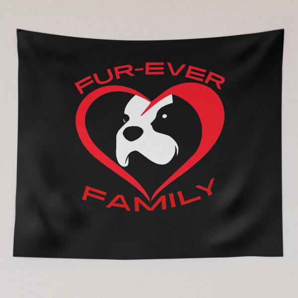 Item preview, Fur-Ever Family Furever Forever Family With Dog Cat Furry Fluffy pet heart designed and sold by facePale.