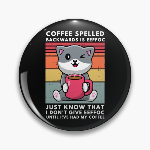 Item preview, Coffee Spelled Backwards Is Eeffoc Cat Drinking - Funny Cat designed and sold by Soffez.