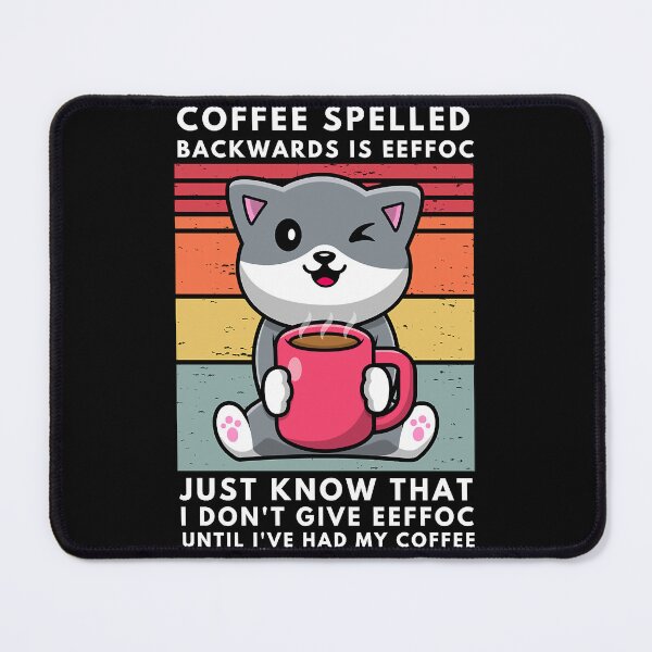 Item preview, Coffee Spelled Backwards Is Eeffoc Cat Drinking - Funny Cat designed and sold by Soffez.