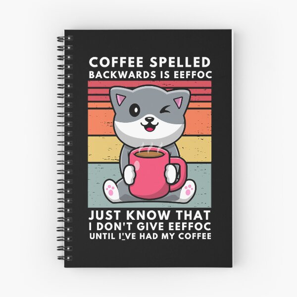 Item preview, Coffee Spelled Backwards Is Eeffoc Cat Drinking - Funny Cat designed and sold by Soffez.