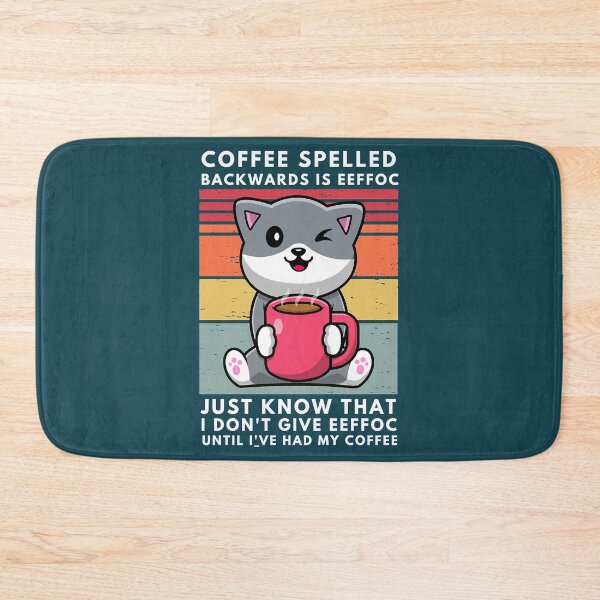 Item preview, Coffee Spelled Backwards Is Eeffoc Cat Drinking - Funny Cat designed and sold by Soffez.