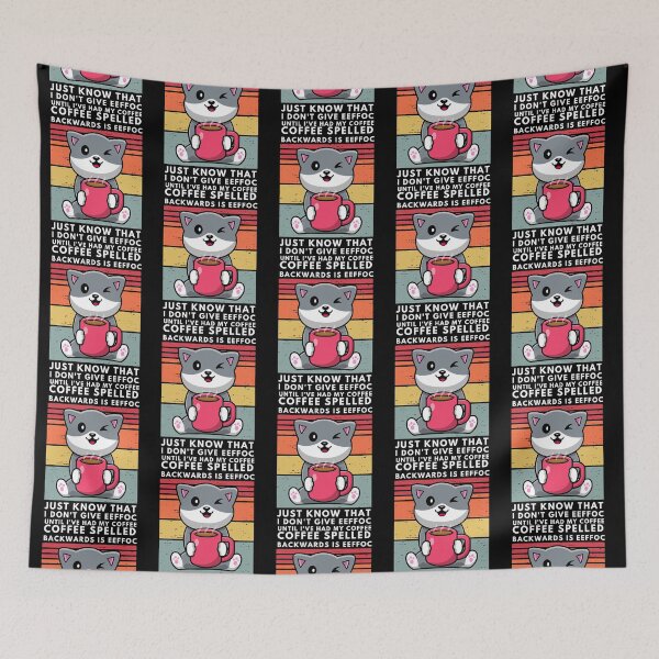 Item preview, Coffee Spelled Backwards Is Eeffoc Cat Drinking - Funny Cat designed and sold by Soffez.