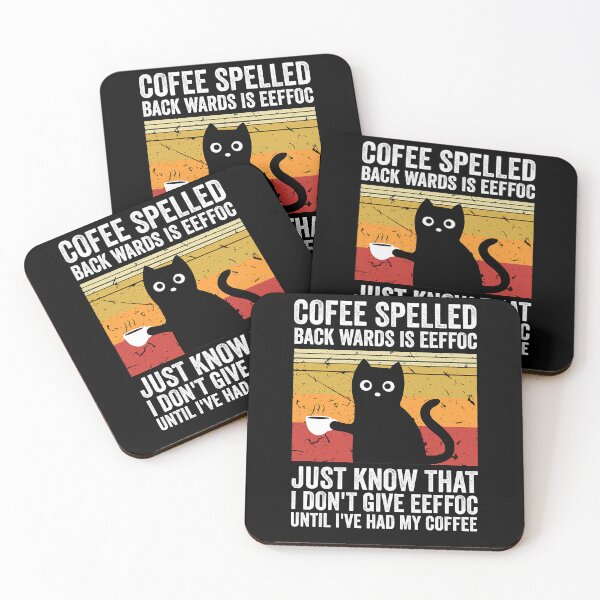 Item preview, El café deletreado al revés es Eeffoc Los gatos beben café divertido designed and sold by Soffez.