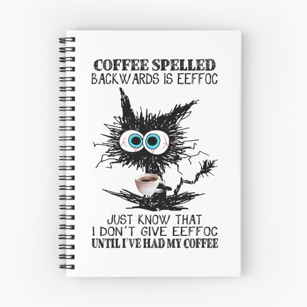 Item preview, Funny Cat Coffee Spelled Backwards Is Eeffoc Until I_ve Had My Coffee designed and sold by Soffez.