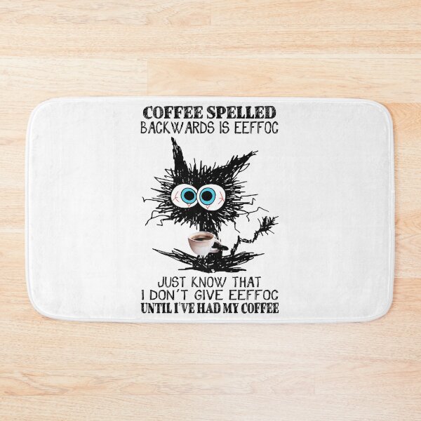 Item preview, Funny Cat Coffee Spelled Backwards Is Eeffoc Until I_ve Had My Coffee designed and sold by Soffez.