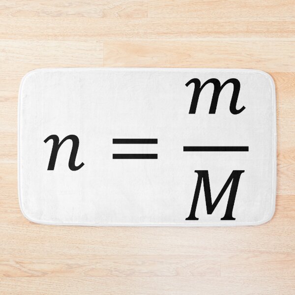 Item preview, number of moles formula, chemistry and science designed and sold by NoetherSym.
