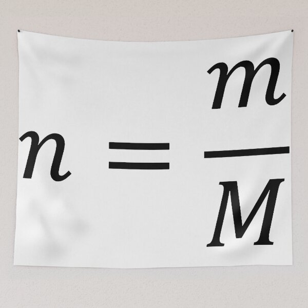 Item preview, number of moles formula, chemistry and science designed and sold by NoetherSym.