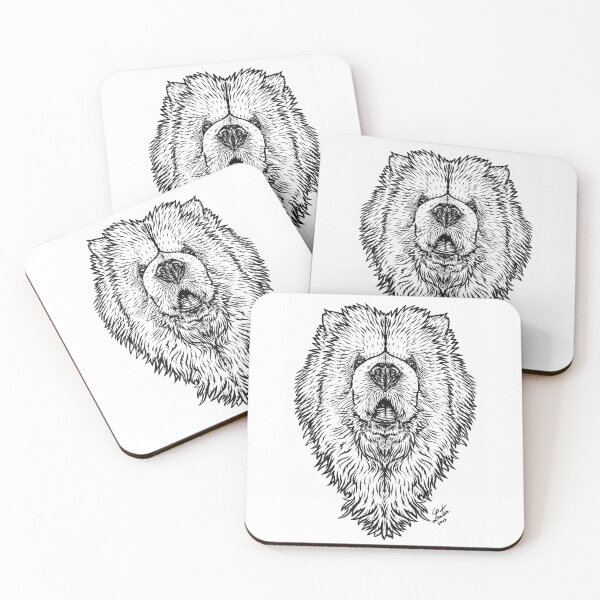 Aperçu de l'œuvre CHOW CHOW - portrait à l'encre créée et vendue par lautir.
