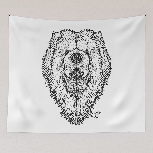 Item preview, CHOW CHOW - ink portrait designed and sold by lautir.