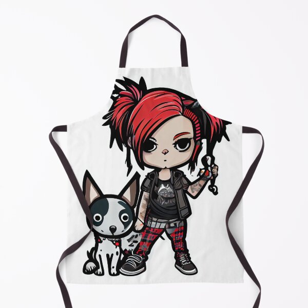 Item preview, Punk Girl and Puppy Sticker designed and sold by Revjock.