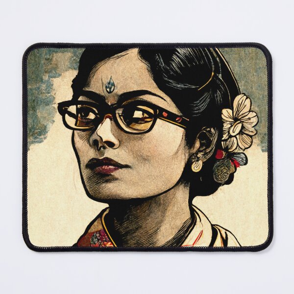 Item preview, Indian Woman with glasses Ukiyo-e art style designed and sold by jake-vern.