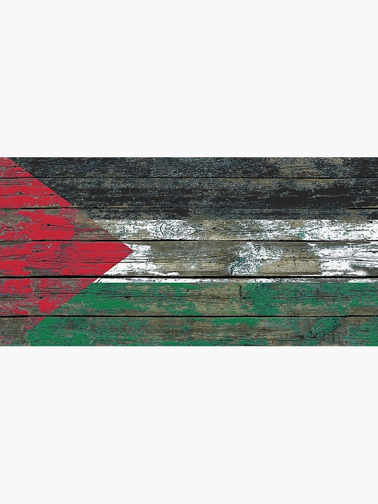 Flag of Palestine on Rough Wood Boards Effect by JeffBartels