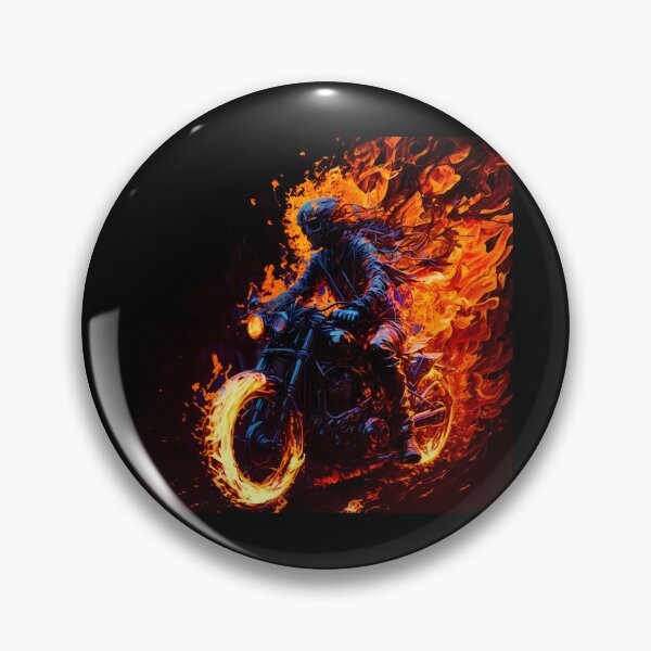 Item preview, Biker in flames designed and sold by Just66.