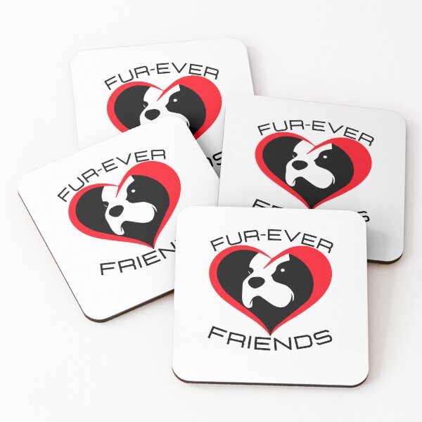 Item preview, Fur-Ever Friends Furever Forever Friens With Dog Cat Furry Fluffy pet heart designed and sold by facePale.