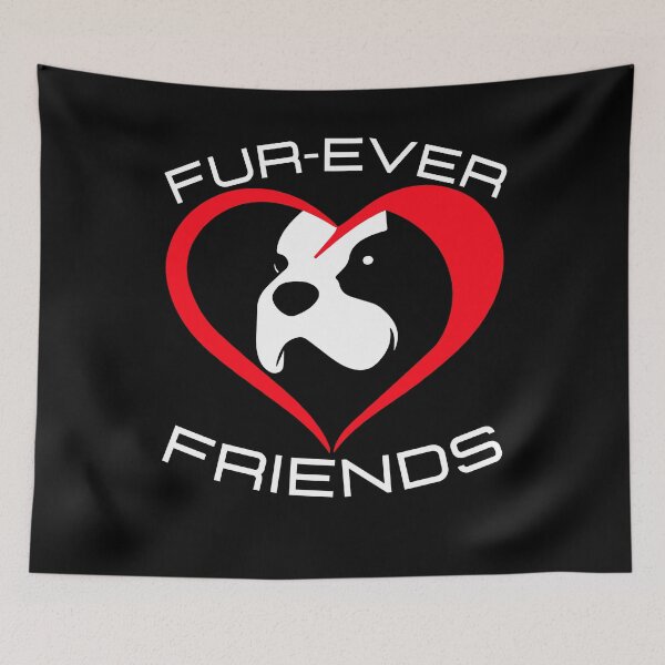 Item preview, Fur-Ever Friends Furever Forever Friens With Dog Cat Furry Fluffy pet heart designed and sold by facePale.