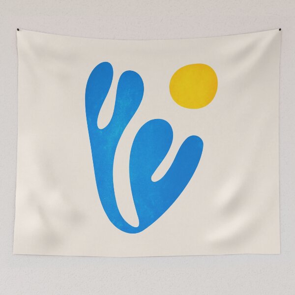 Item preview, Blue Leaf & Sun: Matisse Paper Cutouts I  designed and sold by karanwashere.