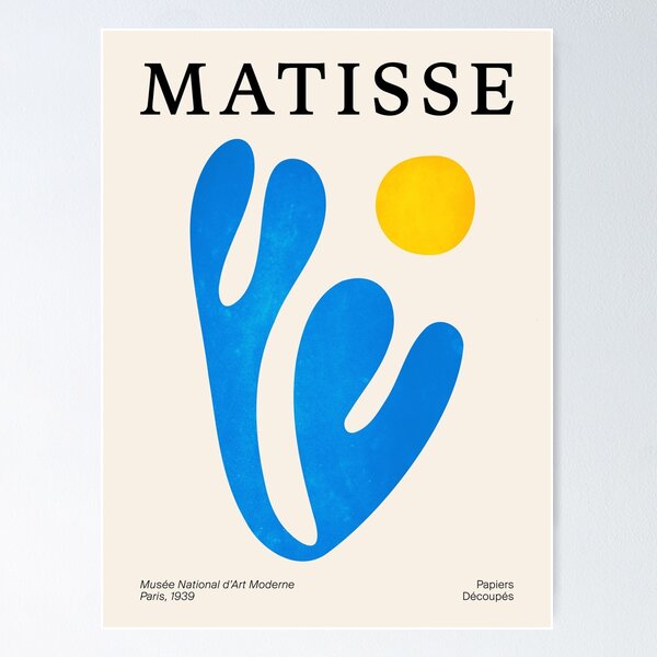 Item preview, Blue Leaf & Sun: Matisse Paper Cutouts I  designed and sold by karanwashere.