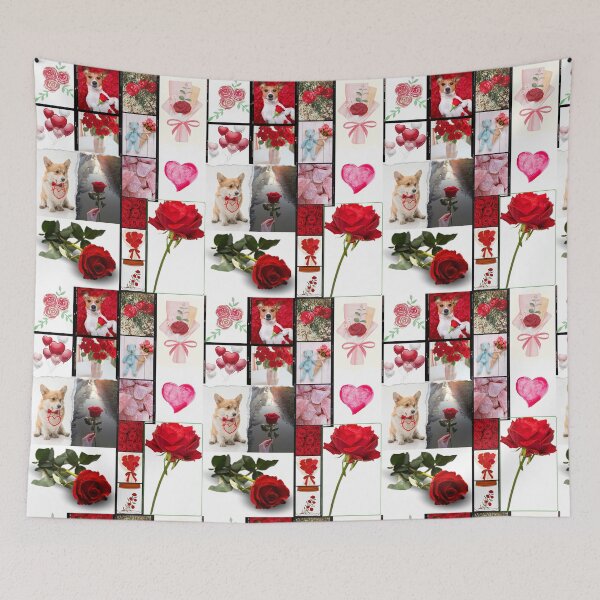 Item preview, Happy Red Rose Day, Red Rose Collage, Happy Rose Day designed and sold by Flowerartlovers.